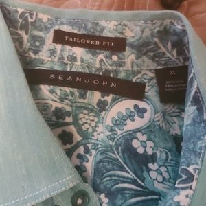 Sean John XL long sleeve linen shirt